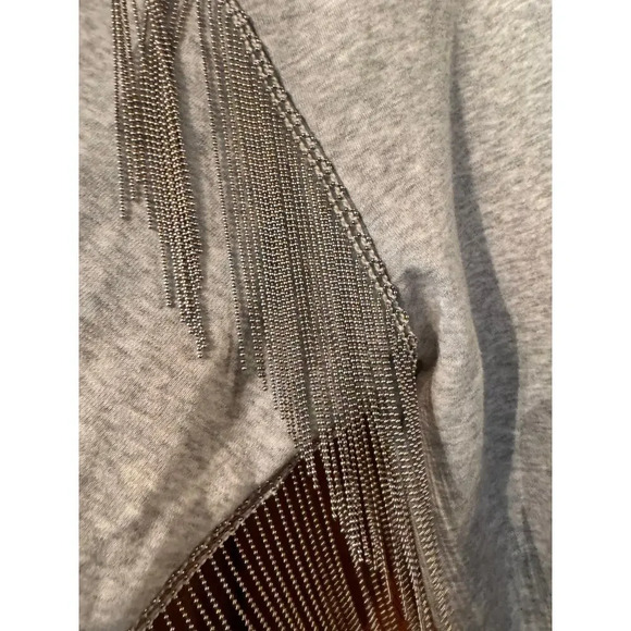 H & M Cowgirl sweatshirt with chain fringe Western comfort cozy fun unique L - Picture 5 of 11